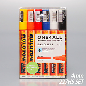 [MOLOTOW] 독일 모로토우 ONE4ALL 마커세트 4mm / 227HS 세트 6종