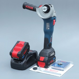 [BOSCH] 보쉬 충전 그라인더 GWS18V-10SC/18V 8.0Ah 배터리2개 / 100mm(4인치) / 3단계 속도조절 / 킥백 컨트롤 / 브러쉬리스 모터 / 커넥티비티(블루투스) 모듈 포함 / 회원할인, 적립제외 상품