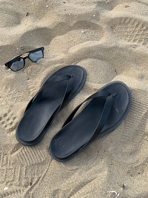 [추천상품]REAL LEATHER FLIP FLOPS(black)