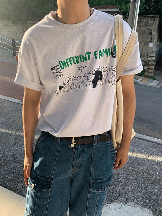 패밀리 프린팅 티셔츠(3color)