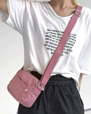 와델 나일론 가방 가벼운 미니 숄더 크로스백 남녀공용 커플 대학생 빈티지 캐주얼 간편 데일리 심플 남자 지퍼 포켓 보조 천가방