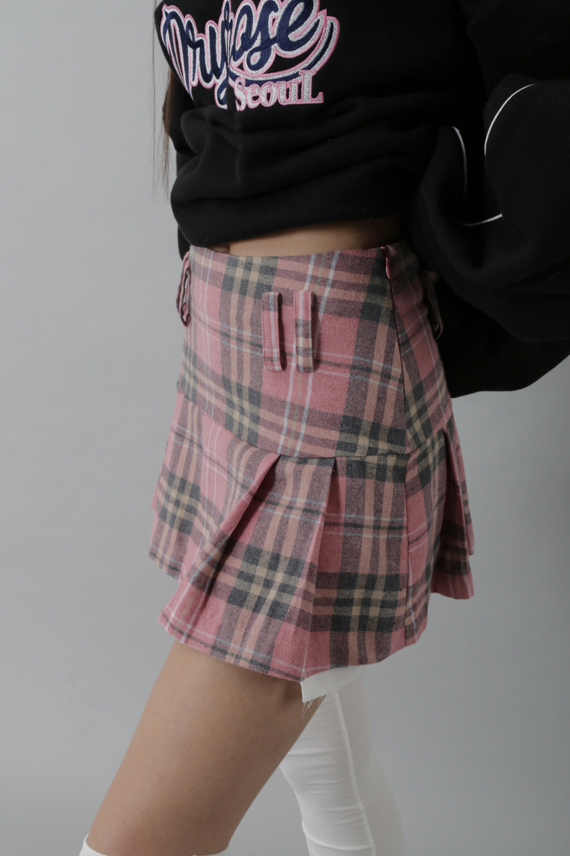 CHECK PLEATS SK (PINK)