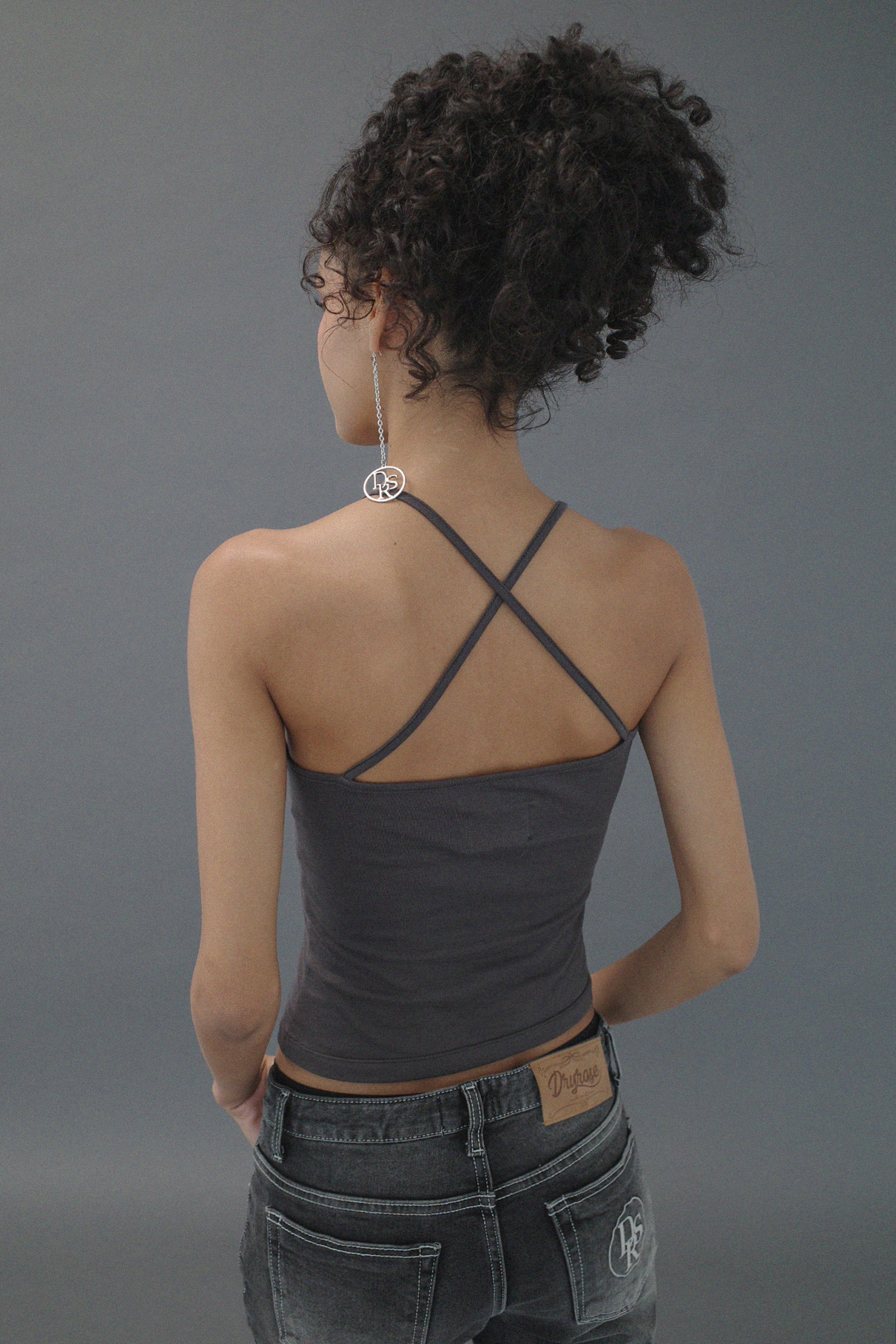 X MODAL SLEEVELESS (CHARCOAL)