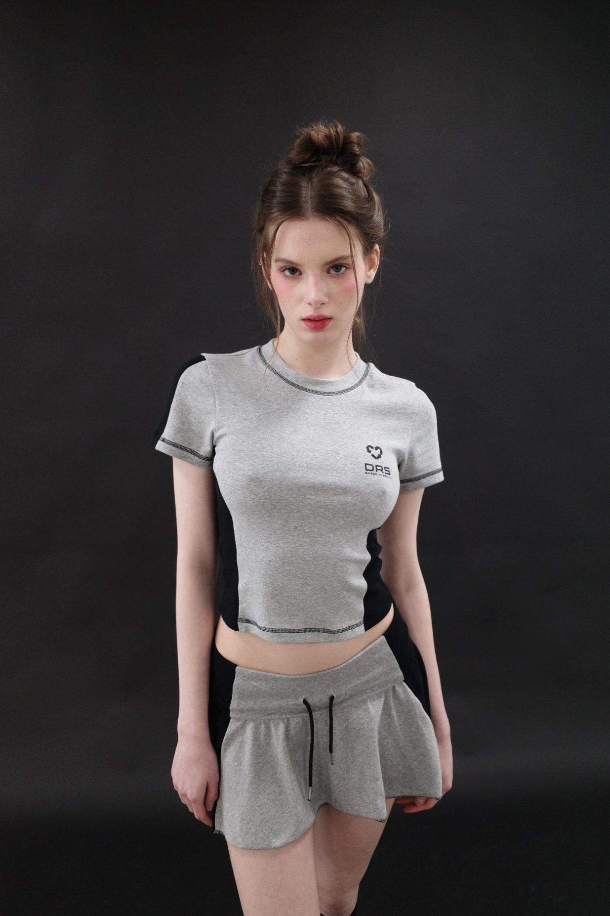 STITCH DRS TOP (GRAY)