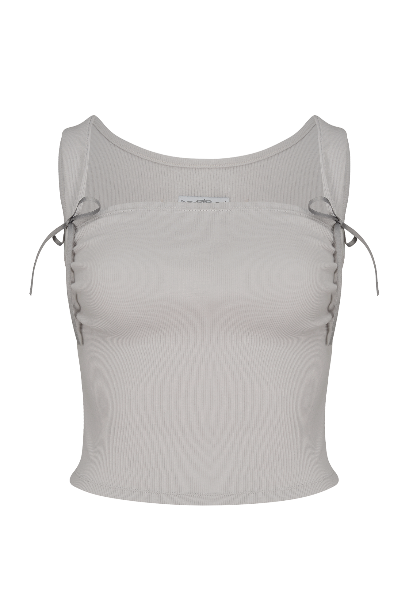 MILK RIBBON TOP (GRAY)