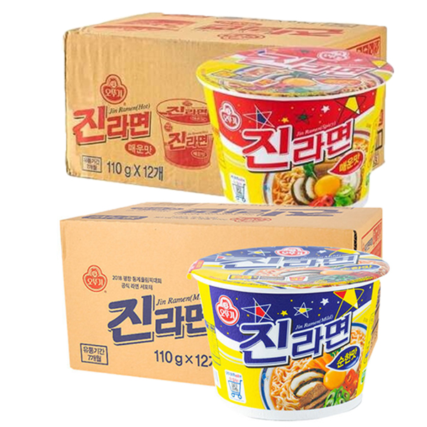 진라면 컵라면 매운맛 110G 12개입 간편식 간편조리