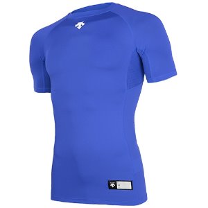 [DESCENTE] S7221ZPC04 BLU0 절개 라운드 반팔 언더셔츠(블루)