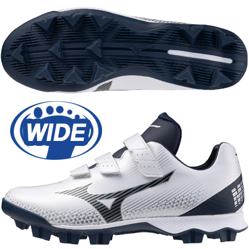 MIZUNO 미즈노 포인트 인조잔디화 242014 (화이트/네이비)