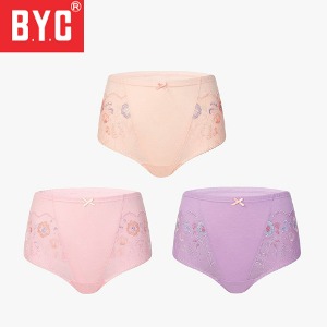 [BYC] 자수레이스 여성 맥시 삼각팬티 3매입 BYX0574