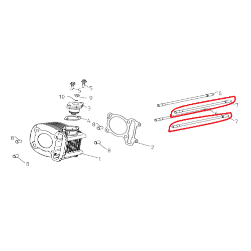 [해외]빅토리안 니키 125 (3222011) 7번 CYLINDER STUD BOLT