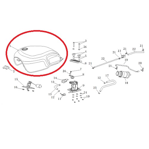 부캐너125CC 기름탱크[바이크팩토리]