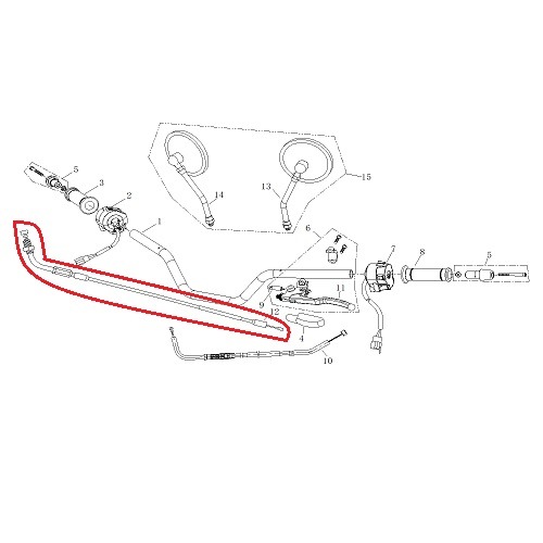 부캐너125CC 스로틀 케이블[바이크팩토리]