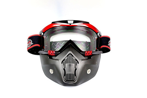 [해외]Antmanunion 헬멧 레드 고글 마스크