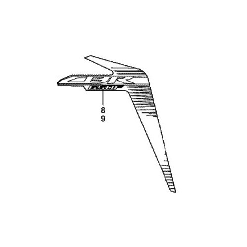 [해외]CBR650F (17-18) 좌측 마크 카울 스티커 (태국 정품) 파츠 넘버 : 86644-MJE-DB0ZB (색상선택가능)