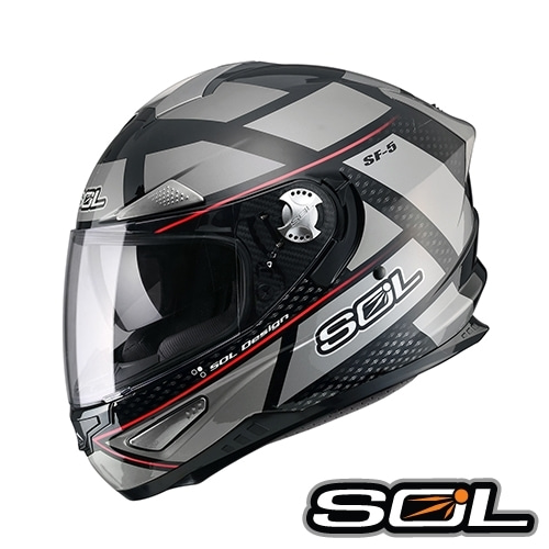 [바이크팩토리]SOL SF-5 알파 블랙 티타늄 풀페이스 헬멧(사이즈 선택가능)