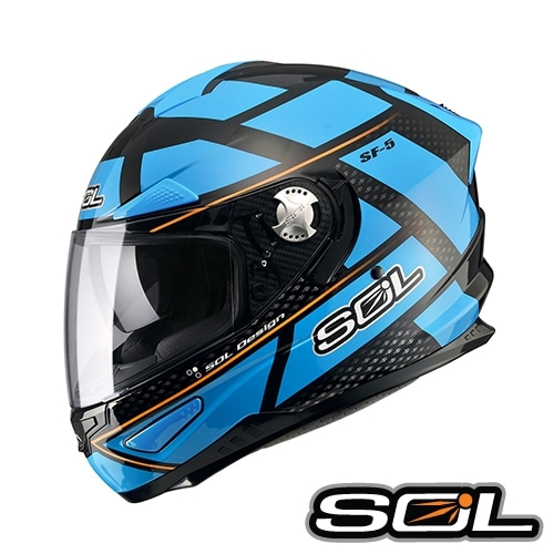 [바이크팩토리]SOL SF-5 알파 블랙블루 풀페이스 헬멧 (사이즈 선택가능)