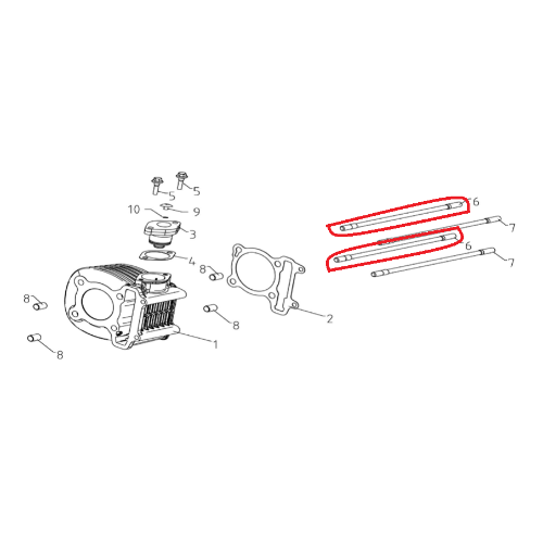 [해외]빅토리아 니키 125 (3222012) 6번 CYLINDER STUD BOLT