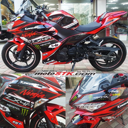 가와사키 닌자400R SBK 레드 전체 데칼 키트 [바이크팩토리]