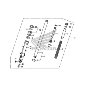 [해외]CBR650F (17-18) 좌측 프론트 포크 (태국 정품) 파츠 넘버 : 51500-MJE-DB1