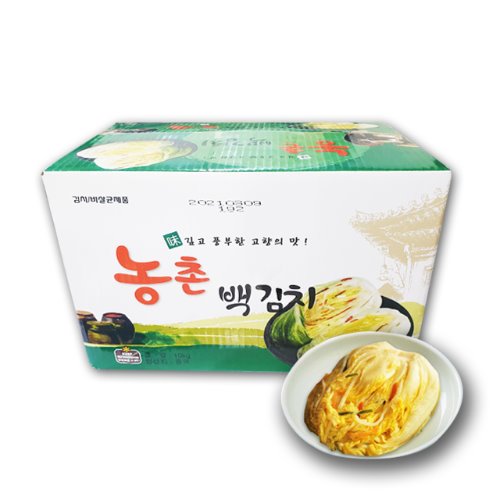 [이제이푸드스토리] 농촌 백김치 10kg / 종이포장 / 하루 전 발주요청 / 신정 으로 대체 출고