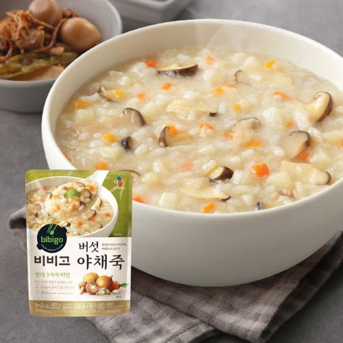 [이제이푸드스토리] 비비고 버섯야채죽 450g