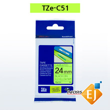 TZ-C51/TZe-C51/24mm/형광노랑바탕-검정글씨/정품/brother/브라더/부라더/라벨테이프/라벨터치/라벨스티커/ P-TOUCH/PT-D200/PT-H110/PT-P300/PT-450/PT-D600/PT-D610/PT-P700/PT-P750W/PT-9700PC/PT-9800PCN/PT-P900W/PT-P950NW