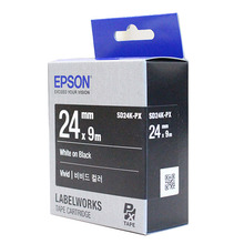 정품[엡손 EPSON] 라벨테이프/SD24K/SD24K-PX (24mm 검정바탕/흰글씨)/LW-K200BL,OK730,LW-C410,OK1000P,LW-K600,LW-K460,OK500P,LW-Z900,OK600P,LW-H200RK,LW-K200PK,LW-K420,LW-Z700