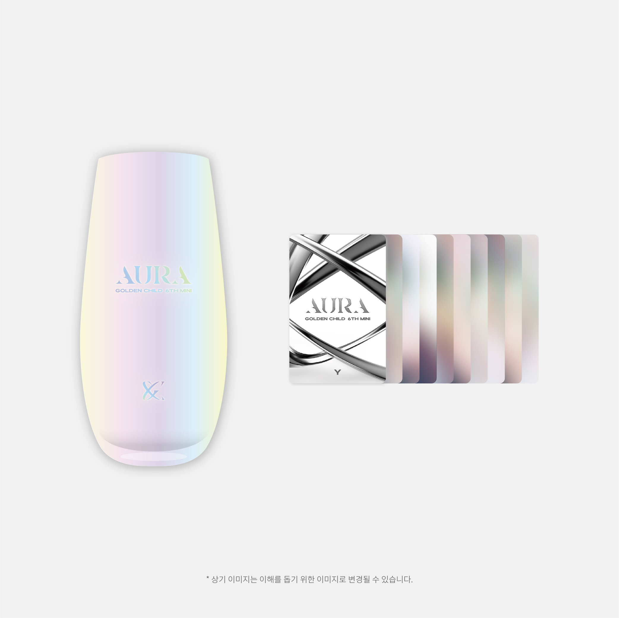 GOLDEN CHILD 6TH MINI ALBUM [AURA] OFFICIAL MD_HOLOGRAM GLASS + PHOTOCARD (1EA)