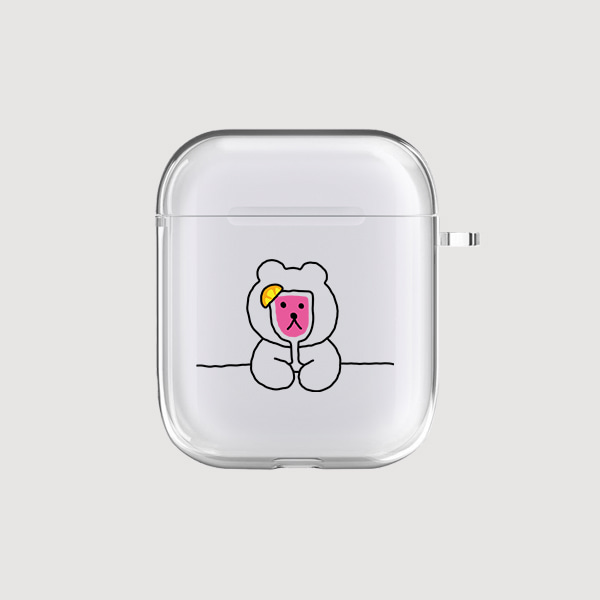 AIR PODS 투명 / 치얼스곰(피치크러쉬)