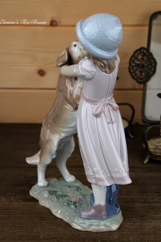 스페인야드로 Lladro 반가운 소녀와 강아지 01006903 야드로인형 앤틱 피겨린,야드로,영국찻잔