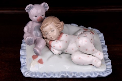 스페인 야드로 Lladro Counting Sheep 01006790 양 세기 잠자는 아기 피겨린,야드로,영국찻잔