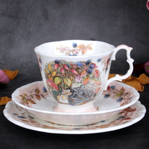 영국찻잔 앤틱 로얄덜튼 Royal Doulton 브램블리 헷지 Brambly Hedge 트리오,야드로,영국찻잔