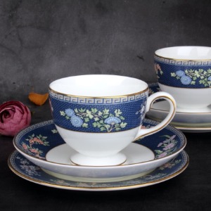 영국찻잔 웨지우드 Wedgwood Blue Siam 블루 시암 커피잔 트리오,야드로,영국찻잔