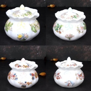 영국 식기 로얄덜튼 Royal Doulton 브램블리 헷지 사계절 잼팟 (봄/여름/가을/겨울),야드로,영국찻잔