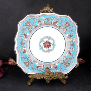 영국앤틱 웨지우드 Wedgwood Florentine 플로렌틴 터콰즈 케익접시 플레이트,야드로,영국찻잔