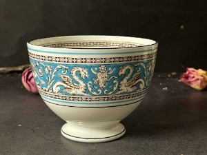 영국 앤틱 웨지우드 Wedgwood 플로렌틴 터콰즈 Florentine Turquoise 라이스볼,야드로,영국찻잔