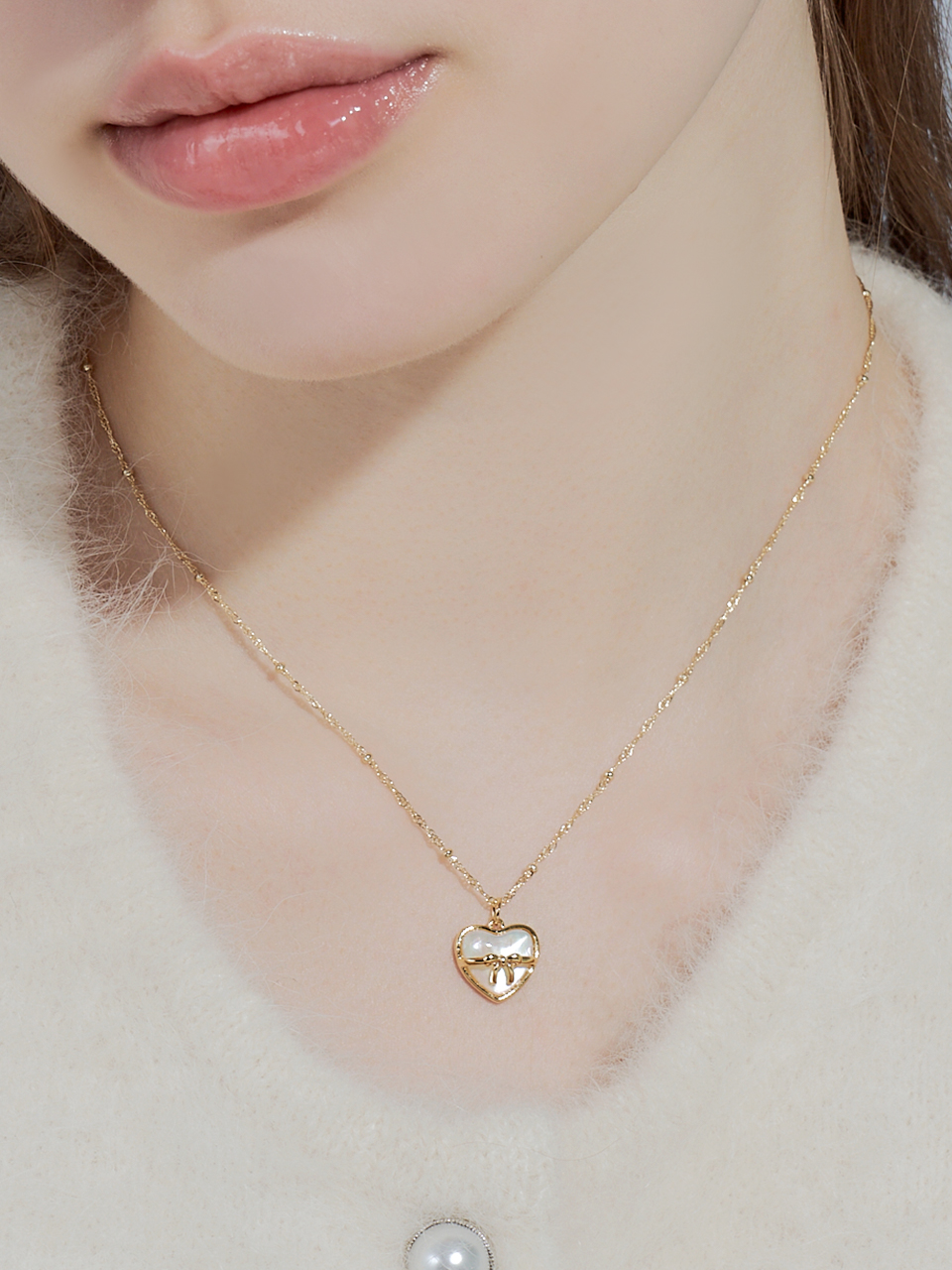 [태연, 여자아이들 미연, 아이브 리즈 착용] holiday heart necklace