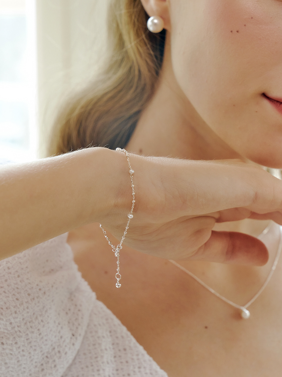 [셀럽 착용] ange pearl bracelet