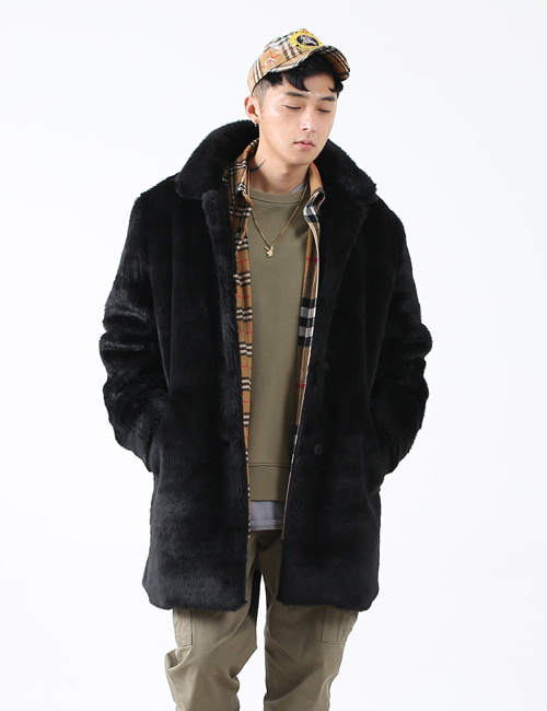 S. FAKE FUR HALF COAT