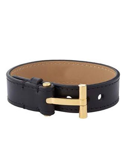 T. LEATHER BELTED BRACELET