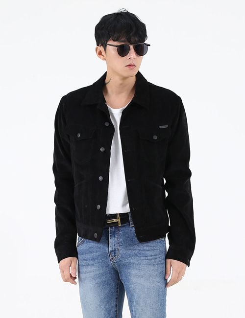 T. STRETCH COTTON CORDUROY JACKET_BLACK