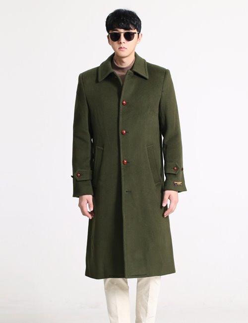 G. PLEATS SINGLE WOOL BREASTED COAT