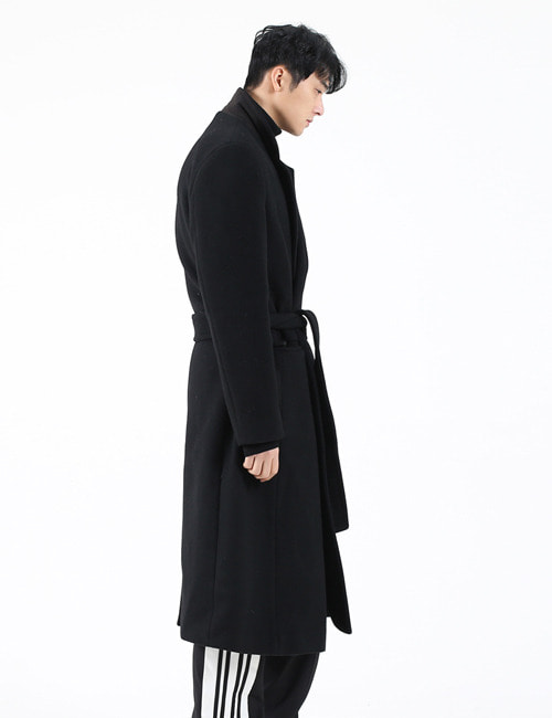 B. OVERSIZE WOOL GOWN COAT_BLACK