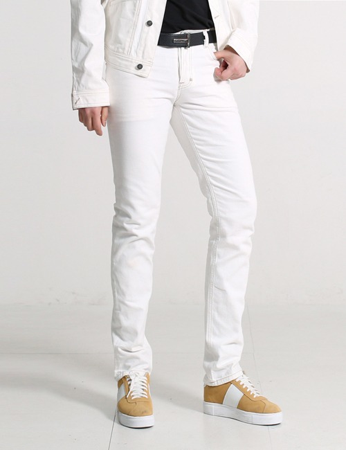 T. MID RISE SLIM JEAN_WHITE