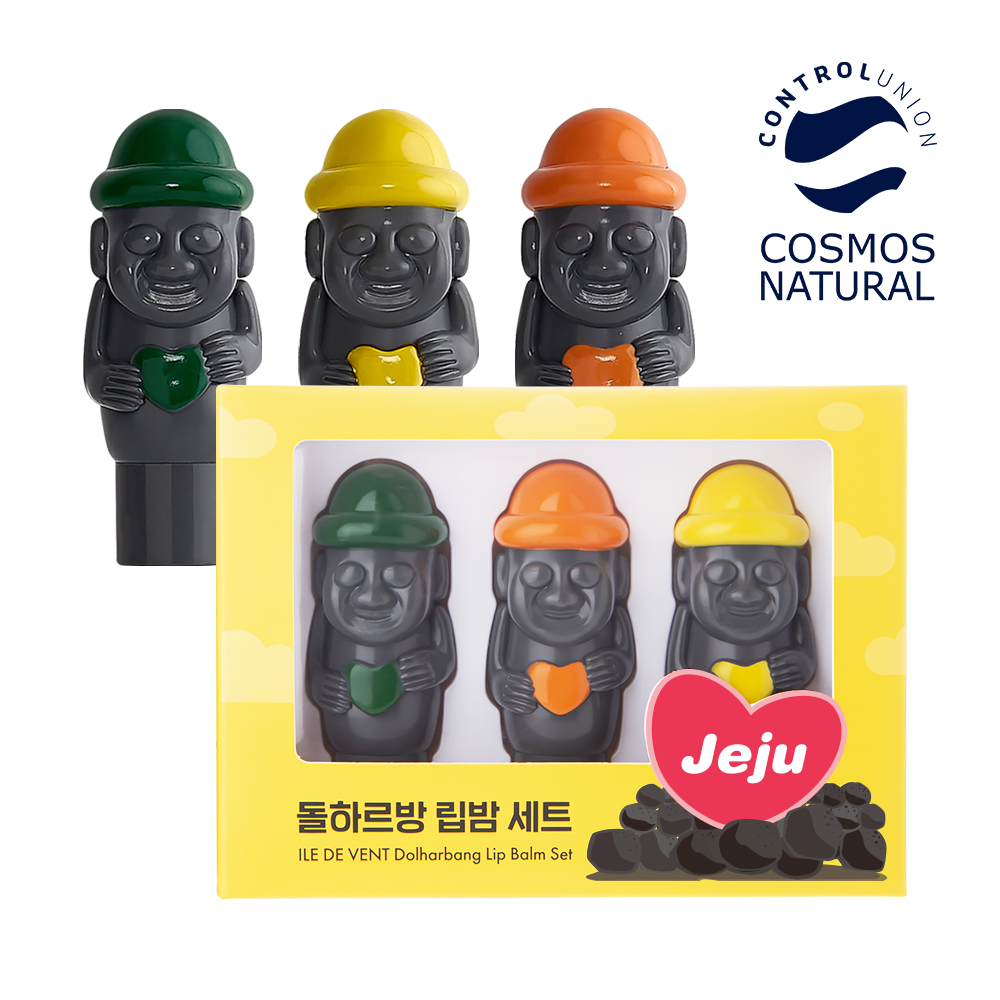 Island of Wind first birthday dol hareubang Lip Balm set