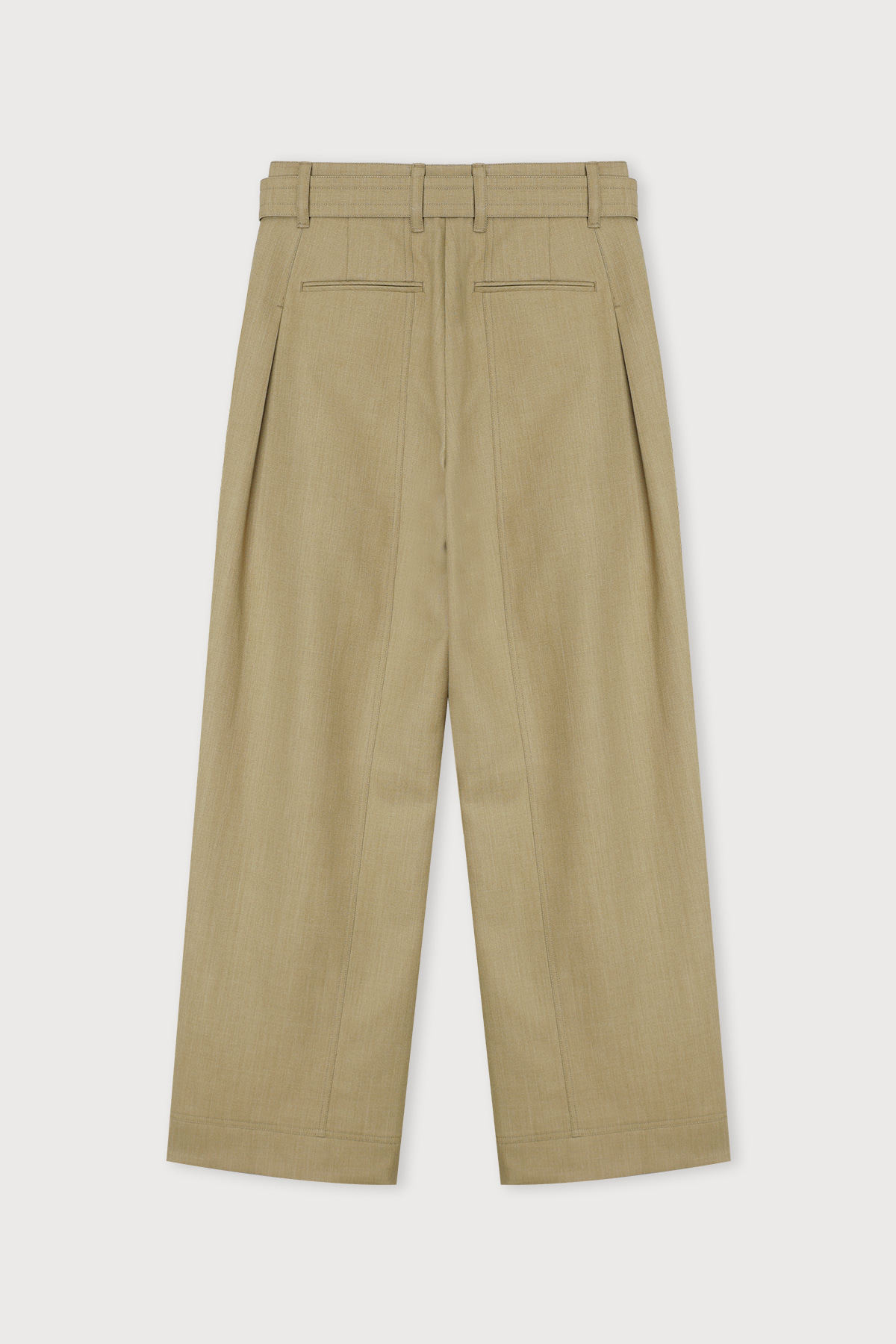 BELT TUCK TROUSERS