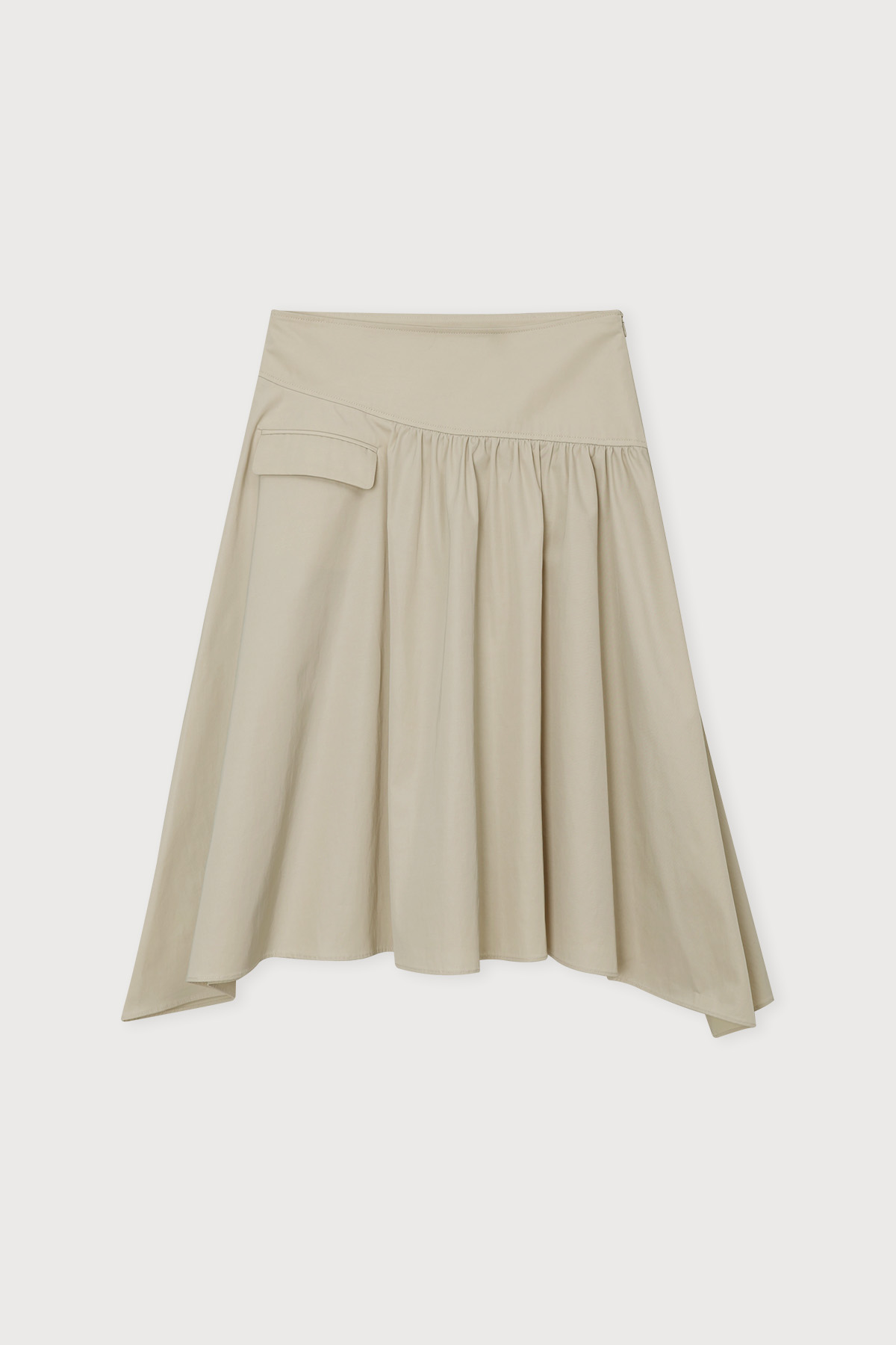 ONE POCKET MIDI SKIRT