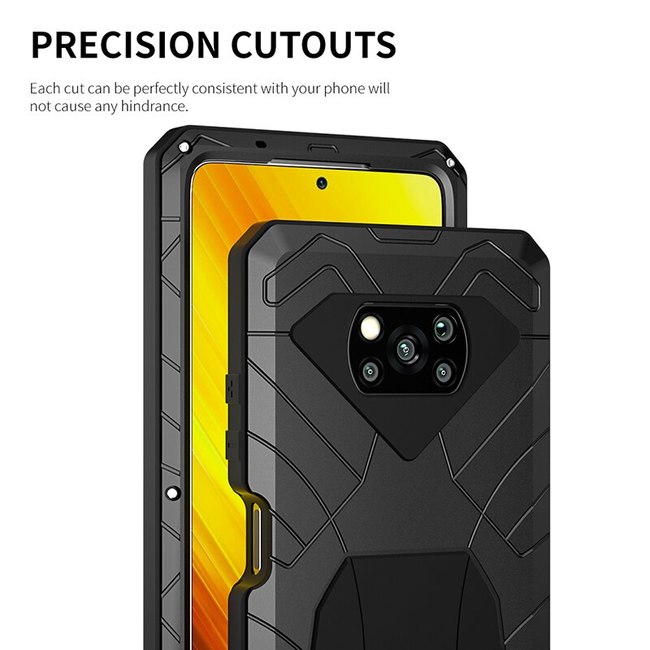 IMATCH CASE FOR XIAOMI 11 POCO X3 NFC 고강도 프로텍션 아머 SHOCKPROOF 하드 알루미늄 금속 휴대 전화 케이스 NOTE 10 PRO