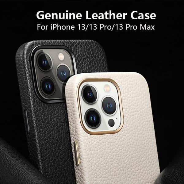 Genuine Leather Case For 13 Max Real Back White