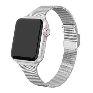 SILM STRAP FOR APPLE 시계 밴드 44MM 40MM IWATCH 42MM/38MM 금속 스테인레스 스틸 팔찌 WATCH SERIES 6 SE 5 4 3